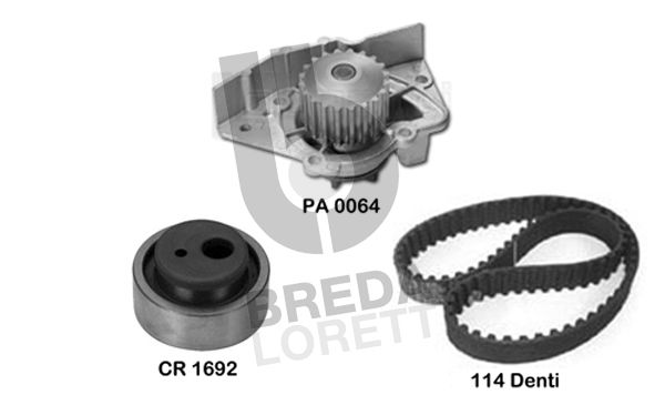 BREDA LORETT Vesipumppu + jakohihnasarja KPA0103B